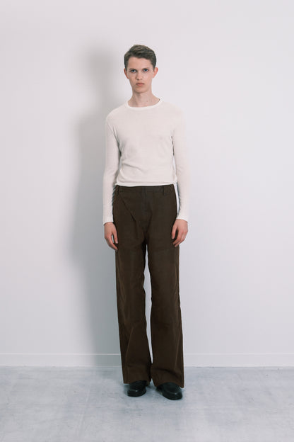UTILITY JEAN TROUSERS - BROWN CANVAS