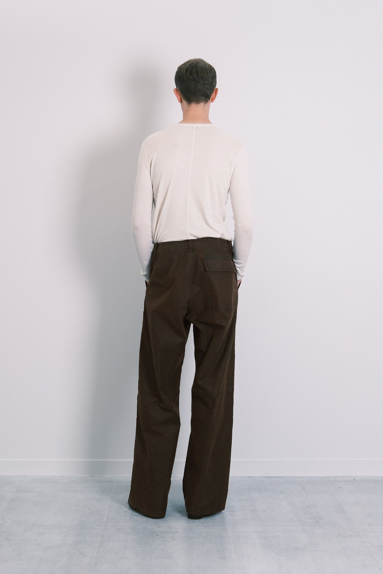 UTILITY JEAN TROUSERS - BROWN CANVAS