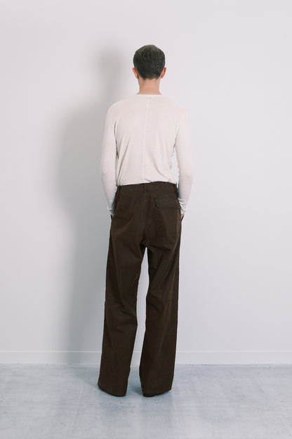 UTILITY JEAN TROUSERS - BROWN CANVAS