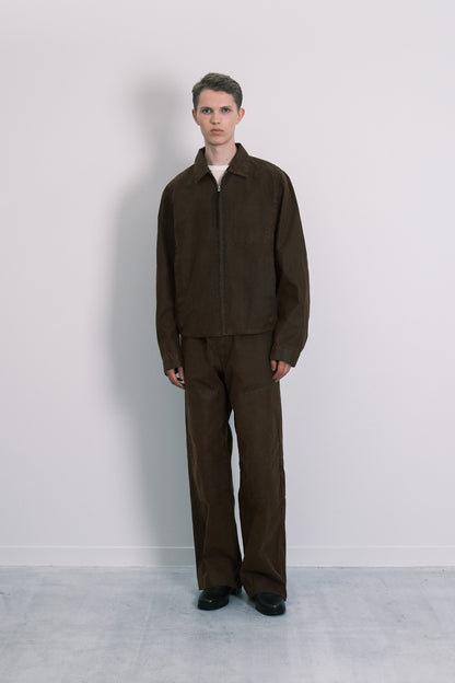 UTILITY JEAN JACKET - BROWN CANVAS