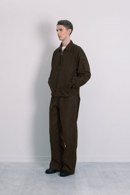 UTILITY JEAN JACKET - BROWN CANVAS