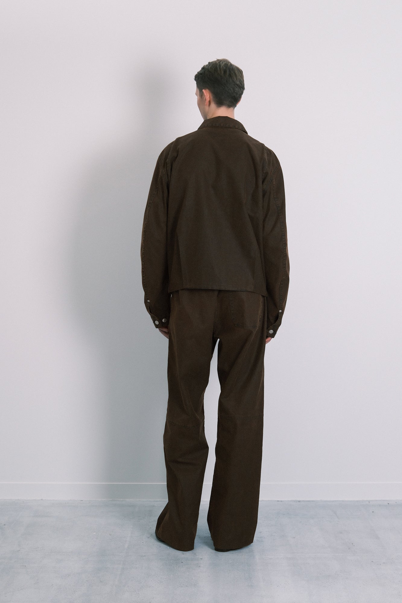 UTILITY JEAN JACKET - BROWN CANVAS