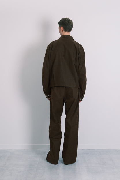 UTILITY JEAN JACKET - BROWN CANVAS