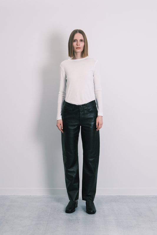 THE LEATHER TROUSERS - BLACK