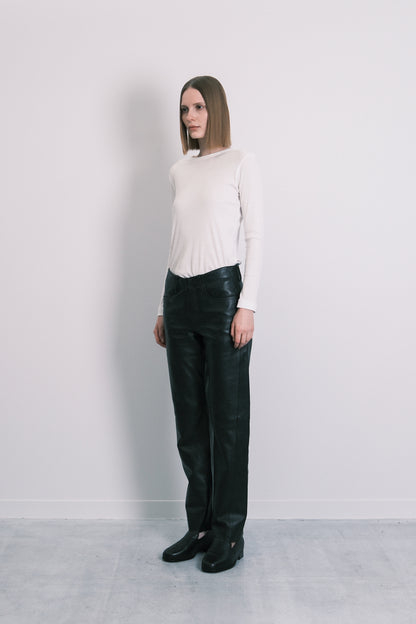 THE LEATHER TROUSERS - BLACK