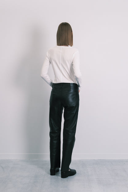 THE LEATHER TROUSERS - BLACK
