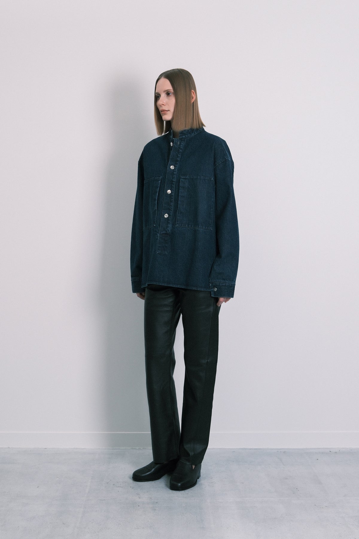 POPOVER WORK SHIRT - DARK BLUE
