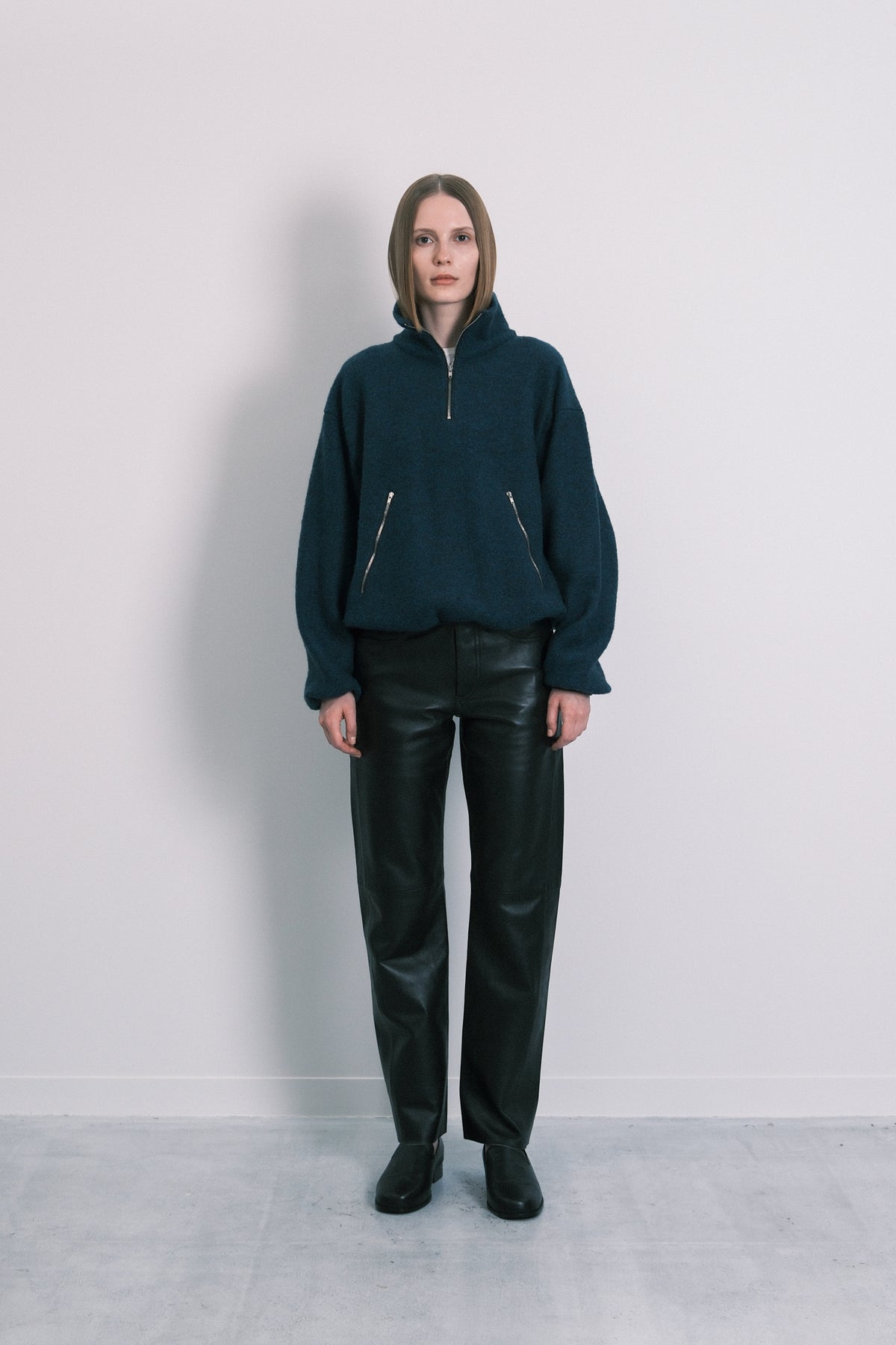 FLEECE PULLOVER - PEACOCK