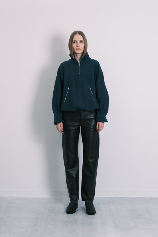 FLEECE PULLOVER - PEACOCK