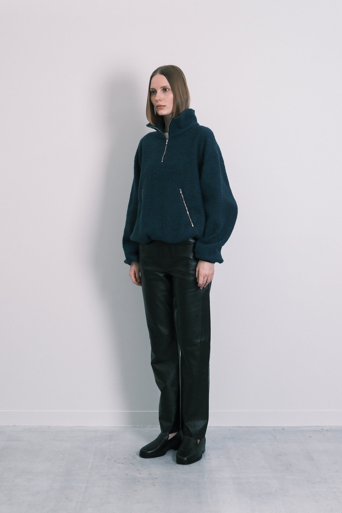 FLEECE PULLOVER - PEACOCK