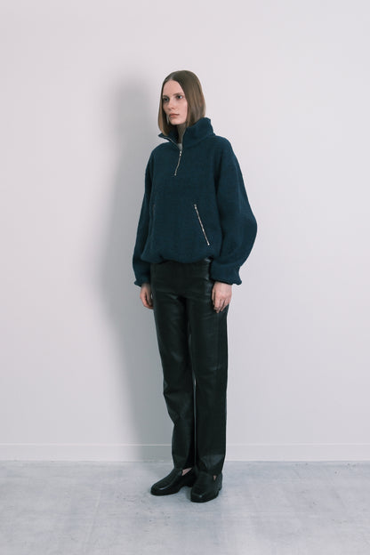 FLEECE PULLOVER - PEACOCK