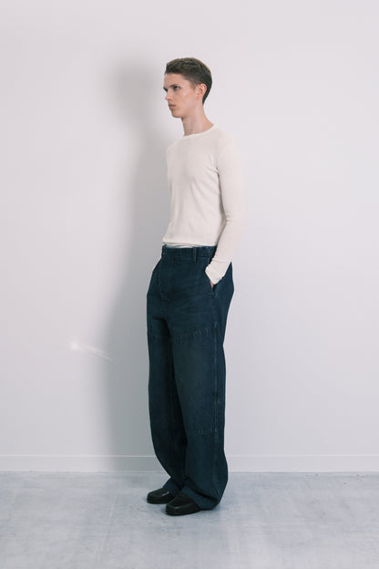 UTILITY JEAN TROUSERS - DARK BLUE