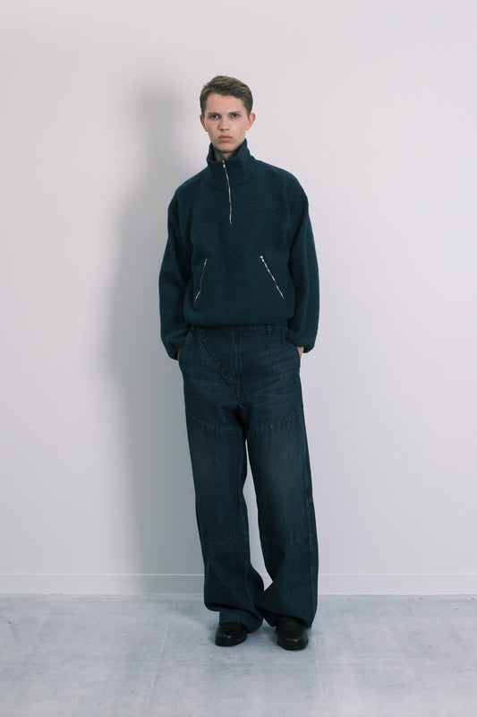 FLEECE PULLOVER - PEACOCK