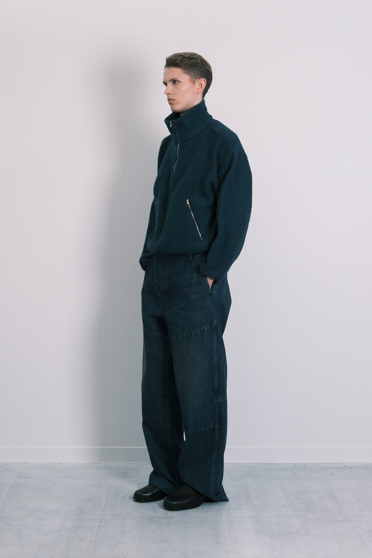 FLEECE PULLOVER - PEACOCK