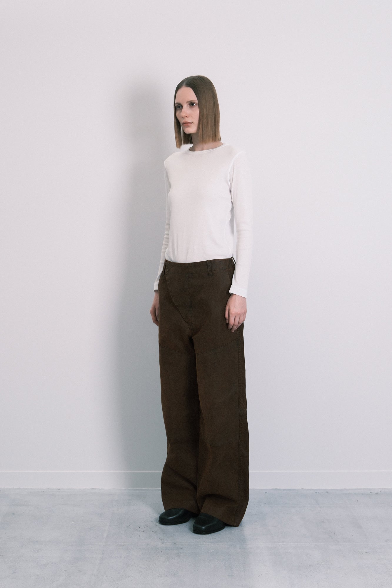 UTILITY JEAN TROUSERS - BROWN CANVAS