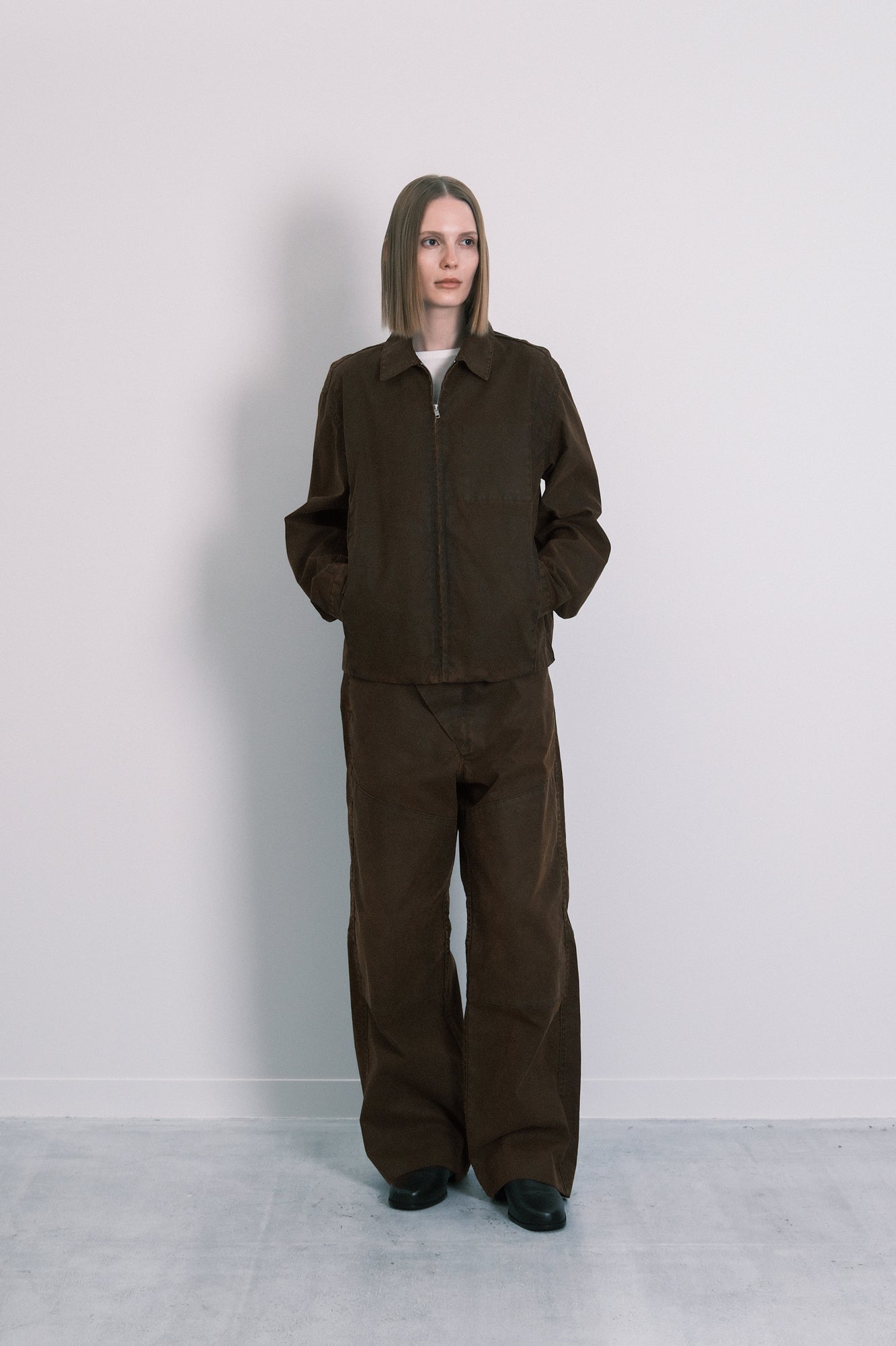 UTILITY JEAN JACKET - BROWN CANVAS