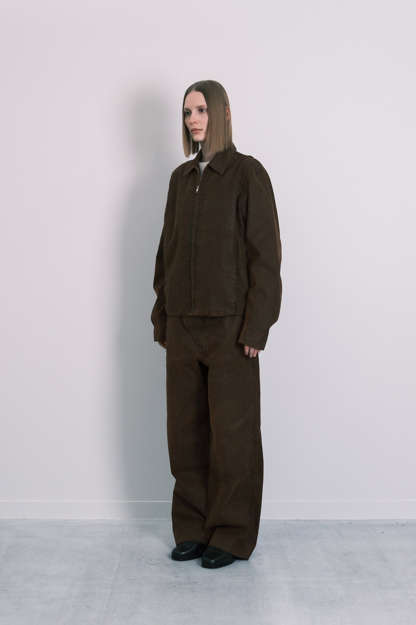 UTILITY JEAN JACKET - BROWN CANVAS