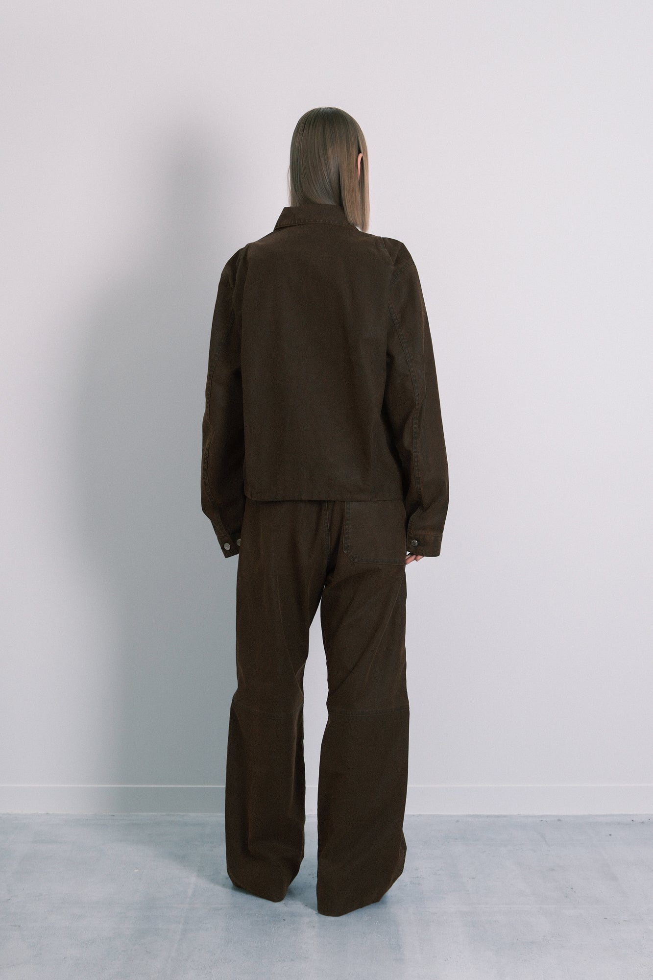 UTILITY JEAN JACKET - BROWN CANVAS