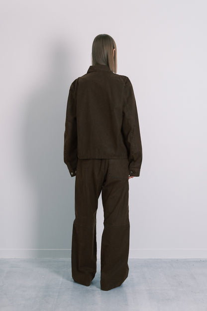 UTILITY JEAN JACKET - BROWN CANVAS