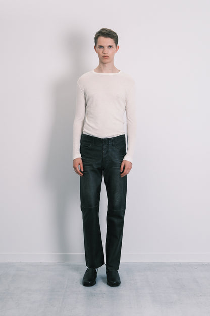 THE LEATHER TROUSERS - BLACK