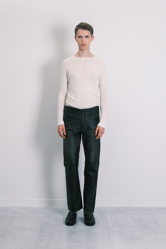 THE LEATHER TROUSERS - BLACK
