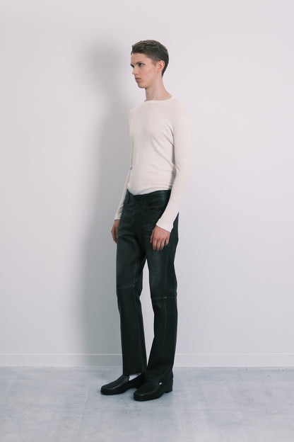 THE LEATHER TROUSERS - BLACK