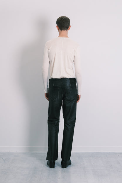THE LEATHER TROUSERS - BLACK