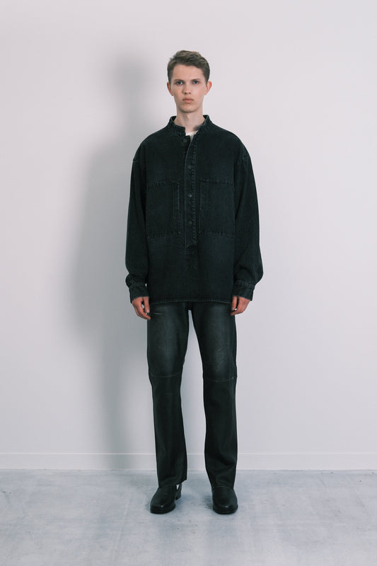POPOVER WORK SHIRT - BLACK