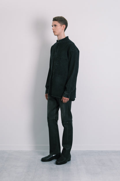 POPOVER WORK SHIRT - BLACK