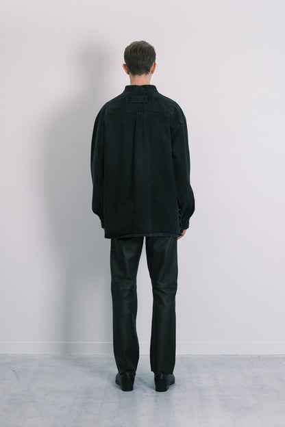 POPOVER WORK SHIRT - BLACK