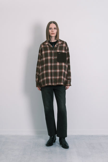 SHIRT JACKET - GREEN OMBRE