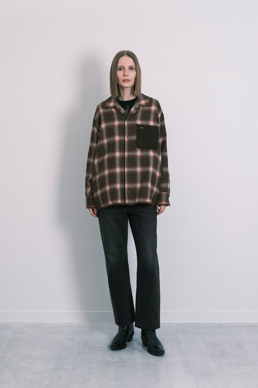 SHIRT JACKET - GREEN OMBRE