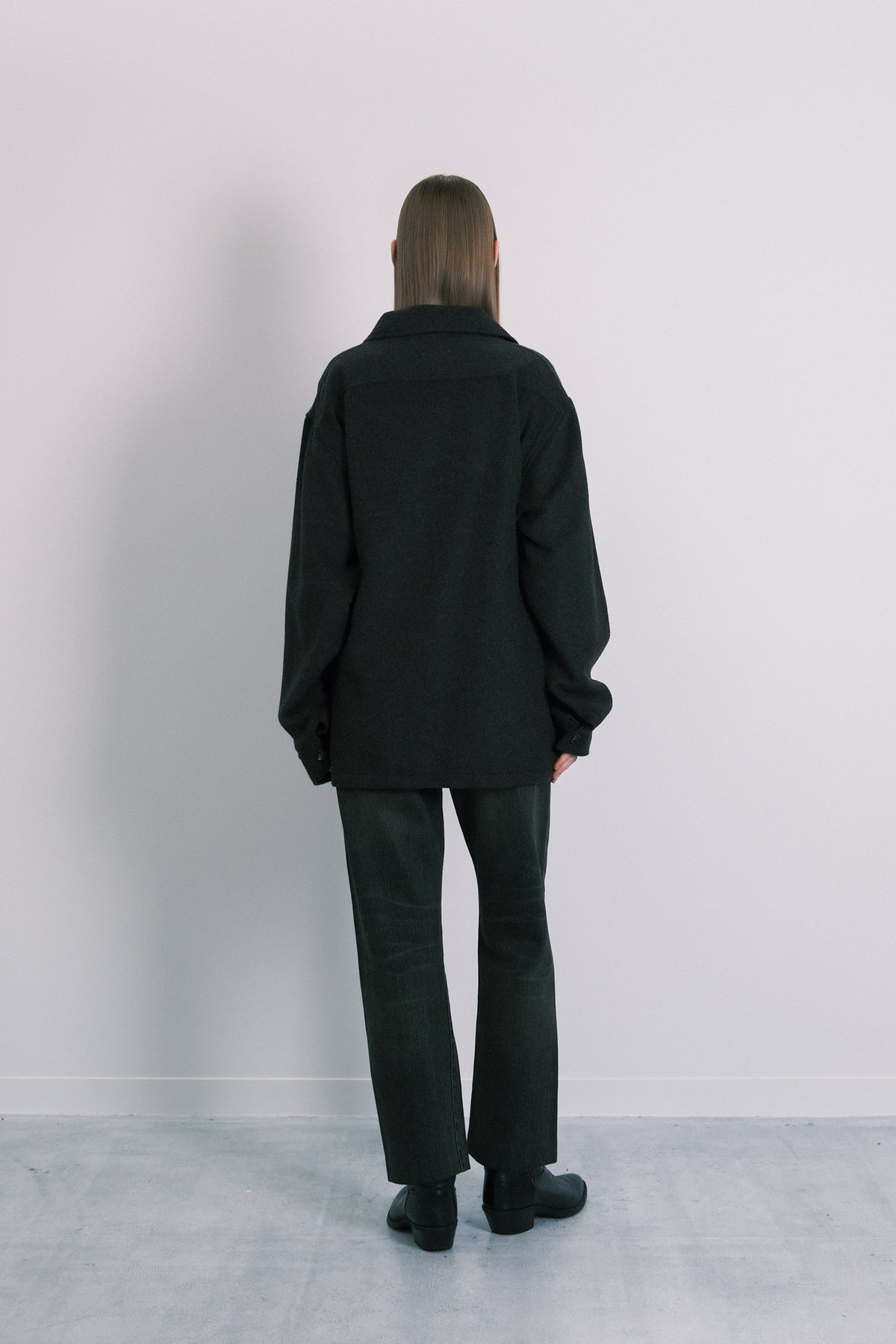 DOUBLE POCKET SHIRT - DARK BROWN