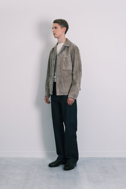 SUEDE SHIRT JACKET - TAUPE
