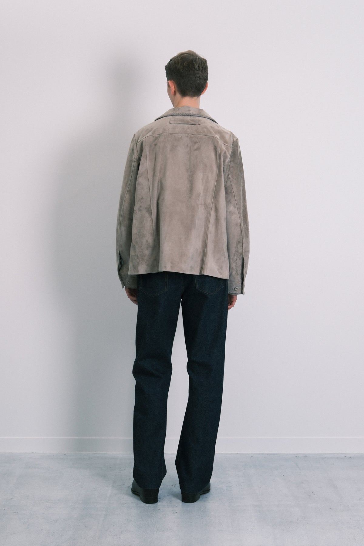 SUEDE SHIRT JACKET - TAUPE