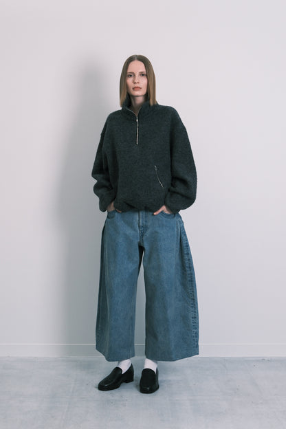 FLEECE PULLOVER - CHARCOAL