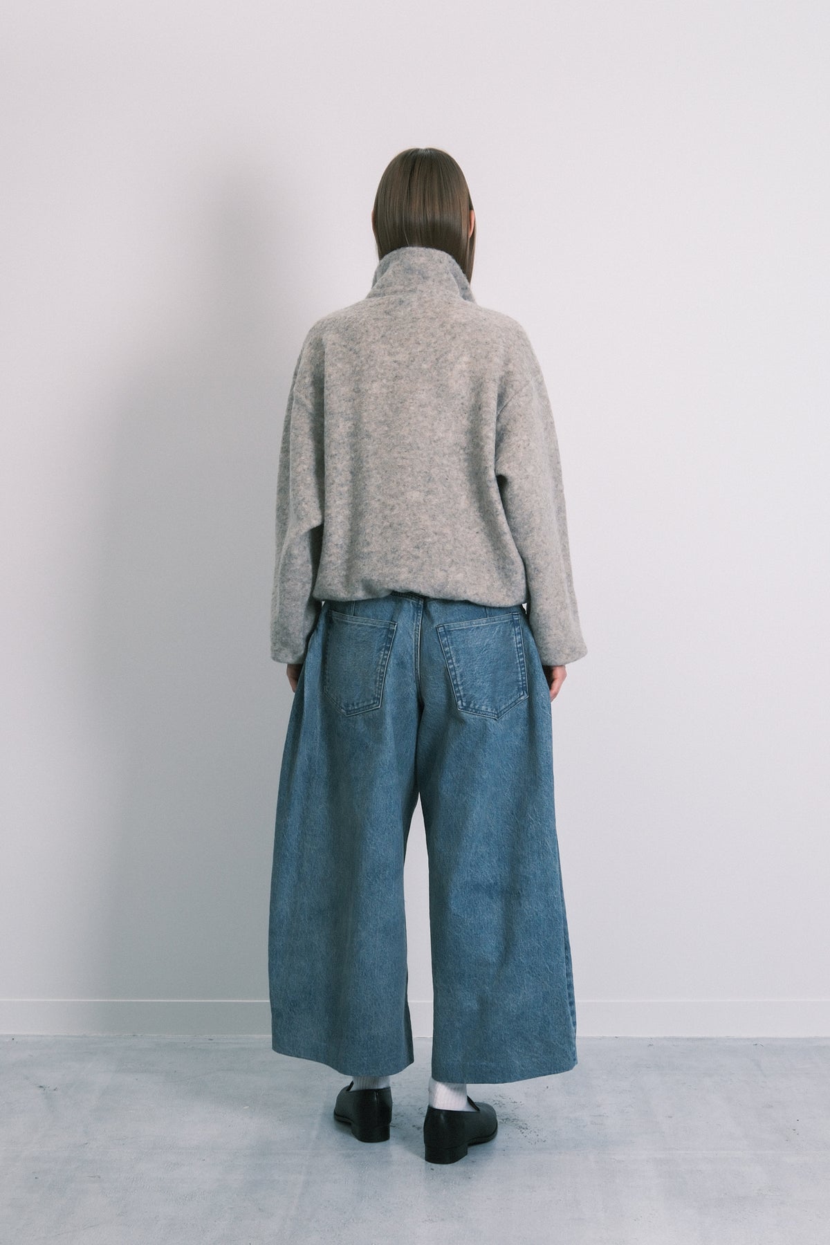 FLEECE PULLOVER - OATMEAL(FLOWER)