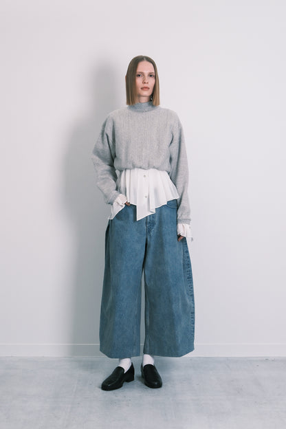 COMBI-TOP - HEATHER GRAY
