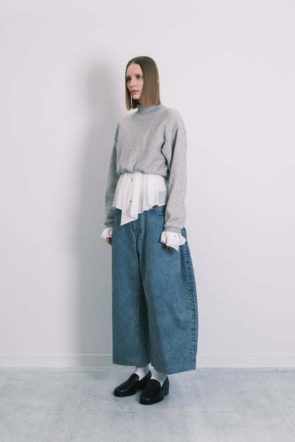 COMBI-TOP - HEATHER GRAY