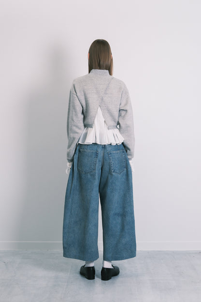 COMBI-TOP - HEATHER GRAY