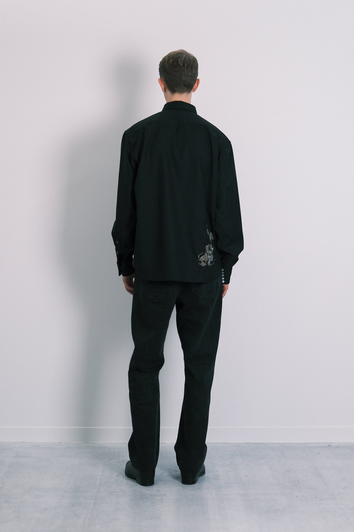 SHIFT WESTERN SHIRT - BLACK(EMBROIDERY)