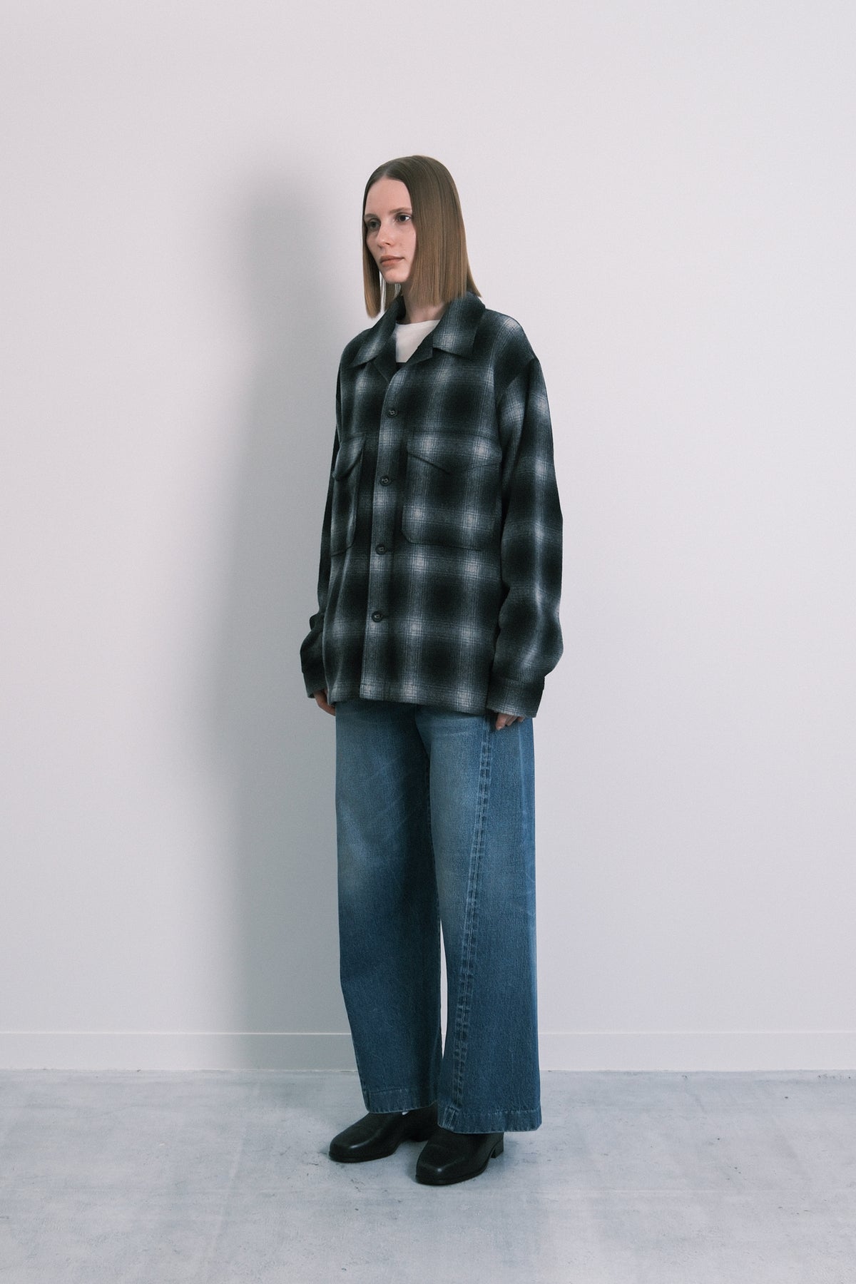 DOUBLE POCKET SHIRT - BLACK OMBRE