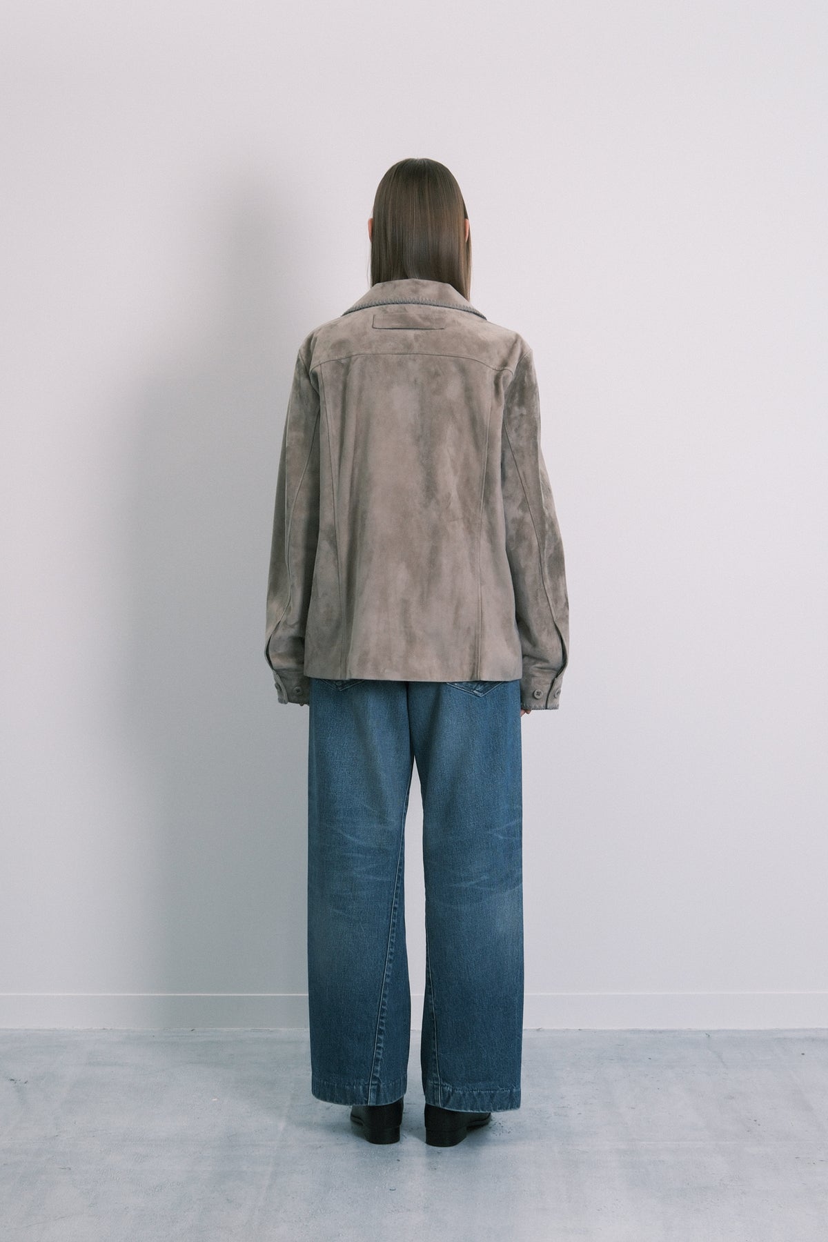 SUEDE SHIRT JACKET - TAUPE