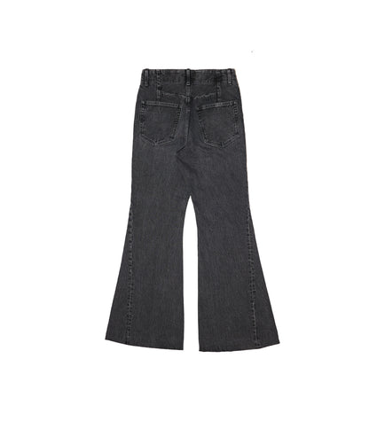 FLARE JEAN TROUSERS - GRAY - TANAKA