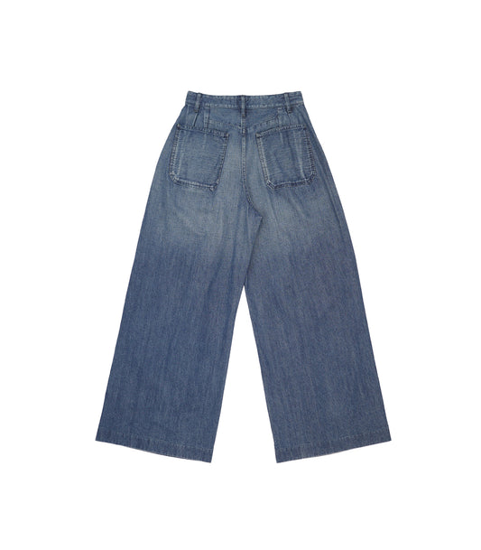 HAKAMA JEAN TROUSERS  - VINTAGE BLUE - TANAKA