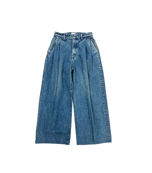 HAKAMA JEAN TROUSERS - GREEN BLUE