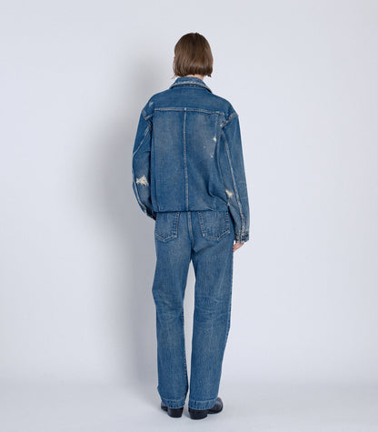 STRAIGHT JEAN TROUSERS - 60's BLUE - TANAKA