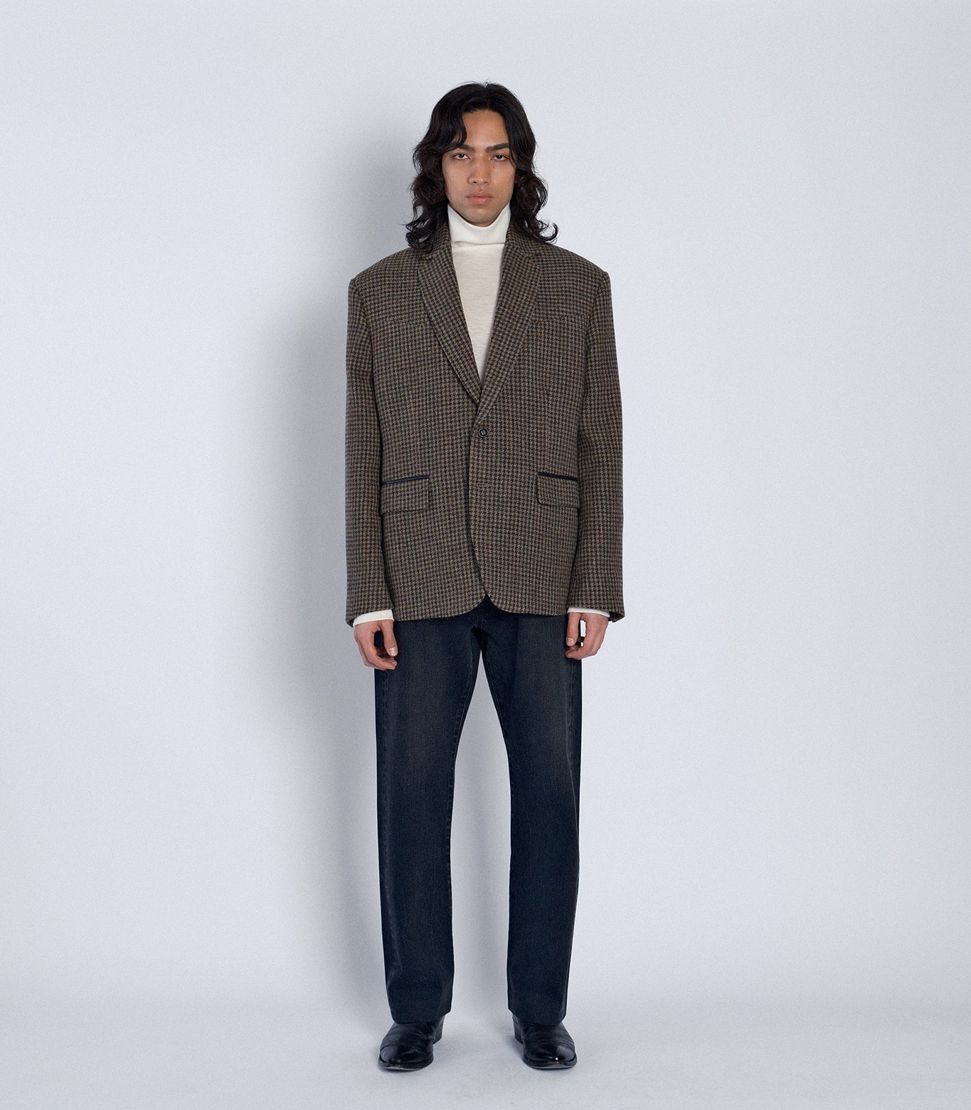 STRAIGHT JEAN TROUSERS - BLACK