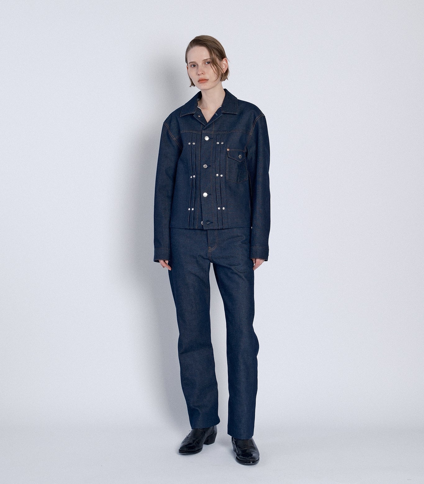 STRAIGHT JEAN TROUSERS - RINSE BLUE