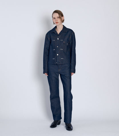 STRAIGHT JEAN TROUSERS - RINSE BLUE - TANAKA